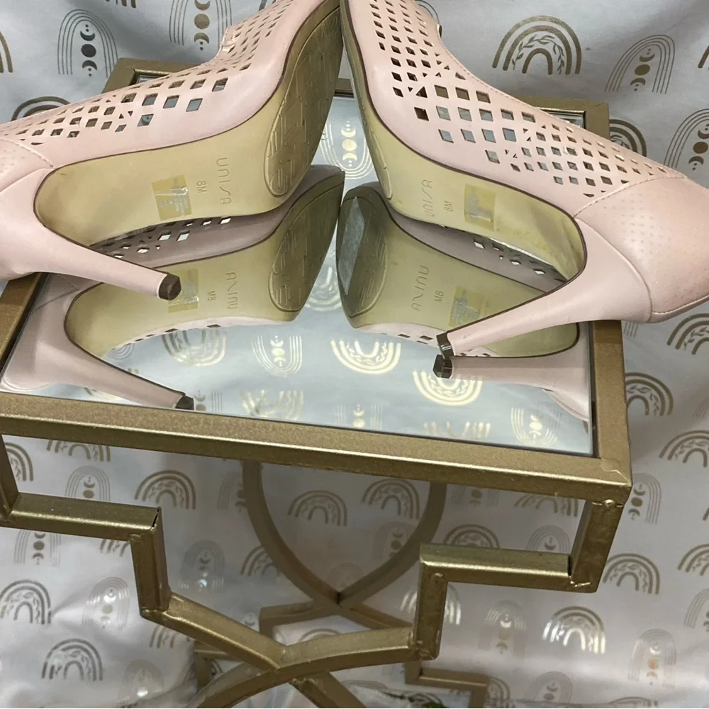 Unisa Blush Pink Perforated Heels